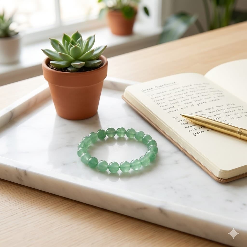 Natural Green Aventurine Bracelet, front view