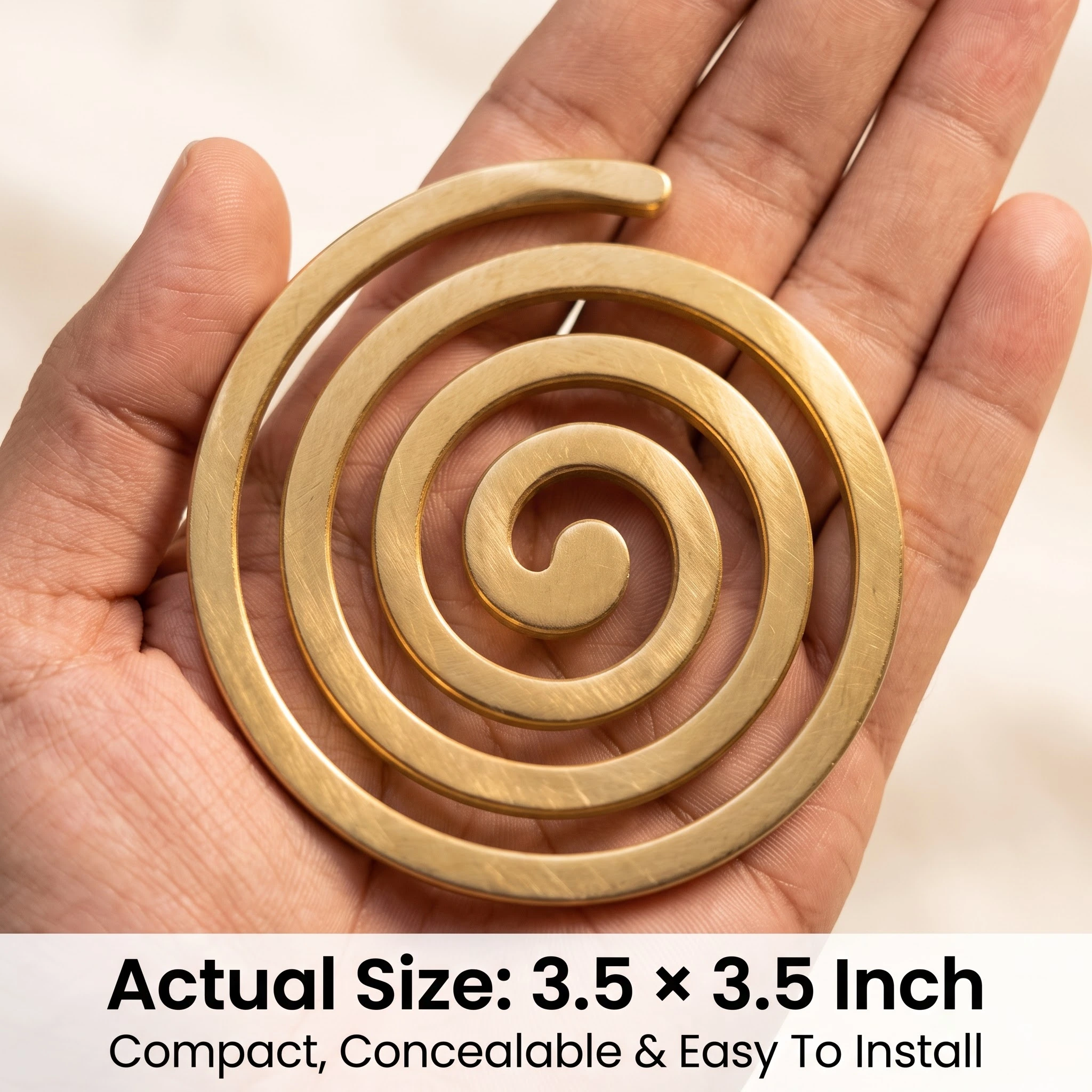 Brass Circular Spiral Helix (North-West), additional view