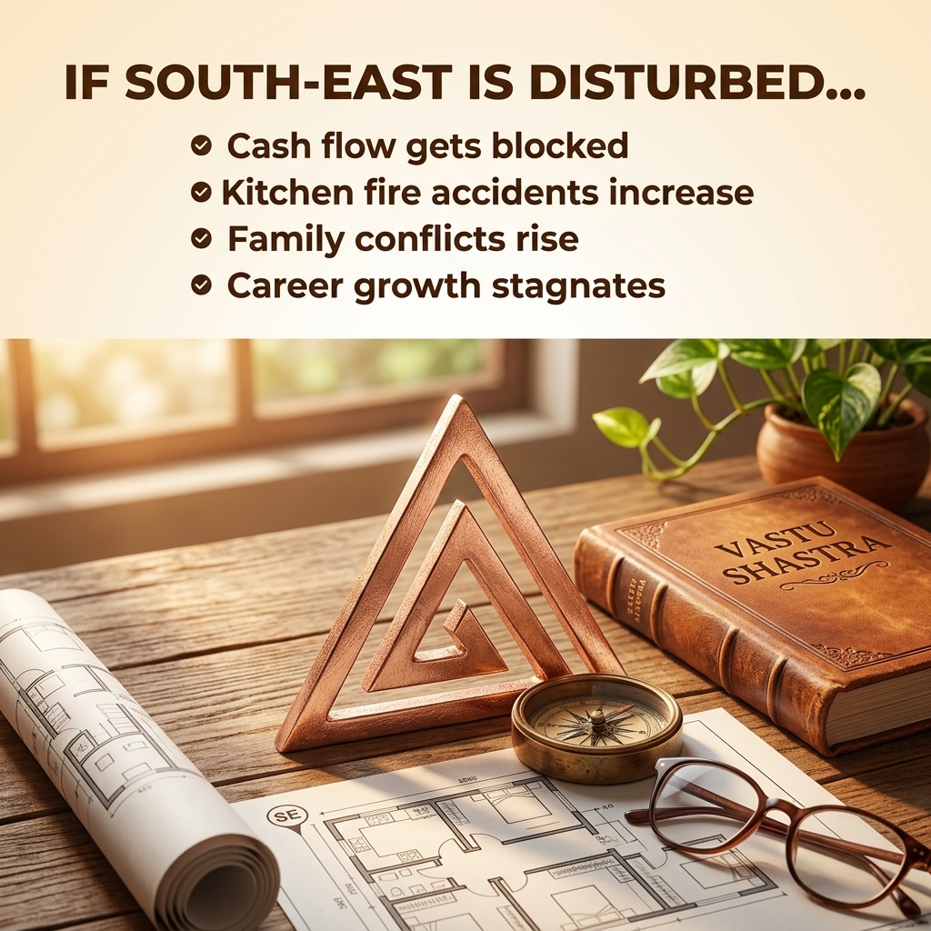 Copper Triangular Vastu Helix (South-East) - styled view