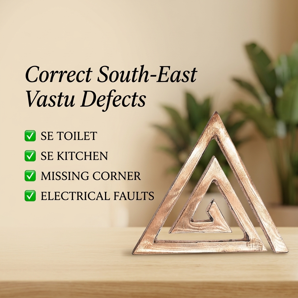 Copper Triangular Vastu Helix (South-East), alternate view