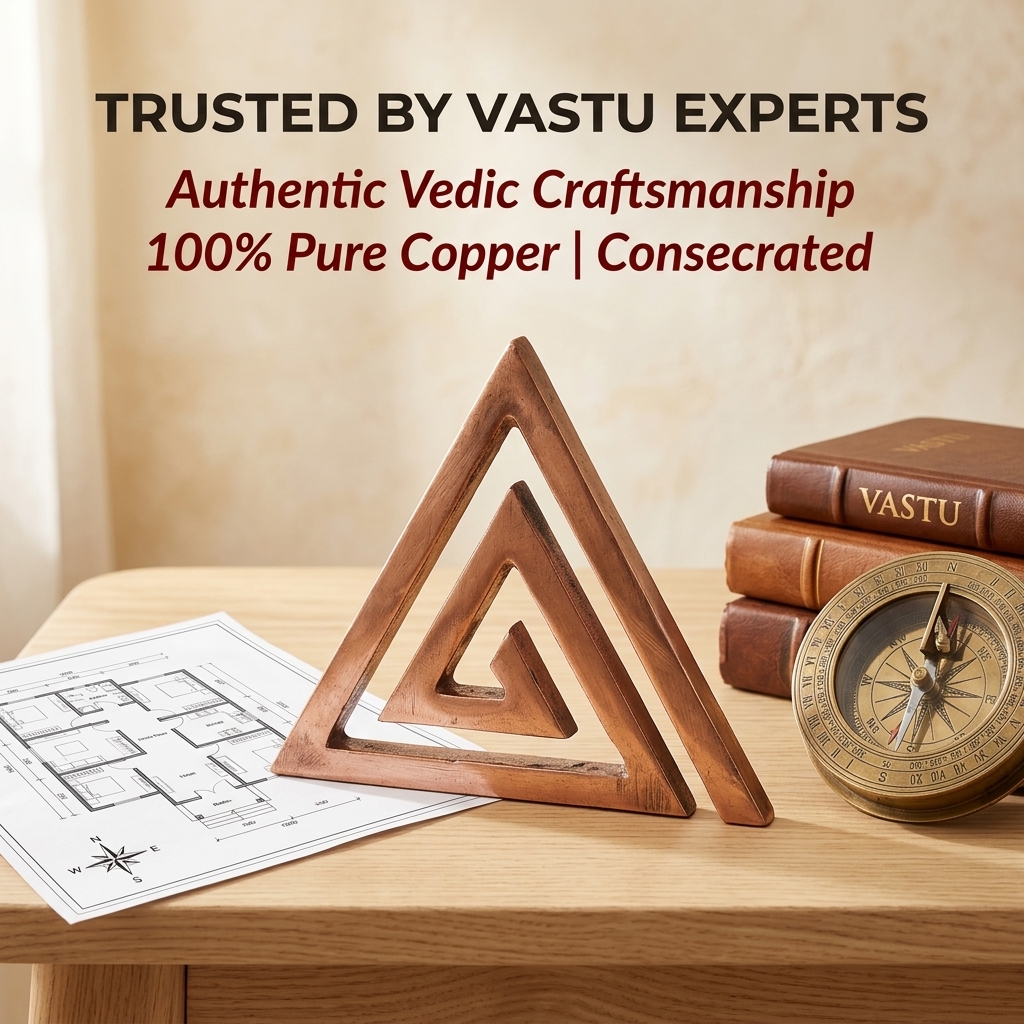 Copper Triangular Vastu Helix (South-East), view 6